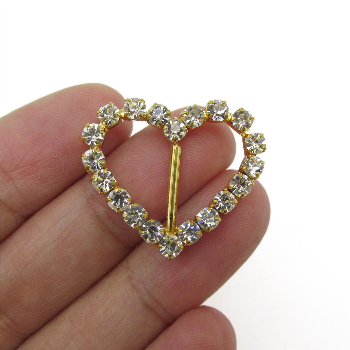 Diamante Heart Buckle - 7136