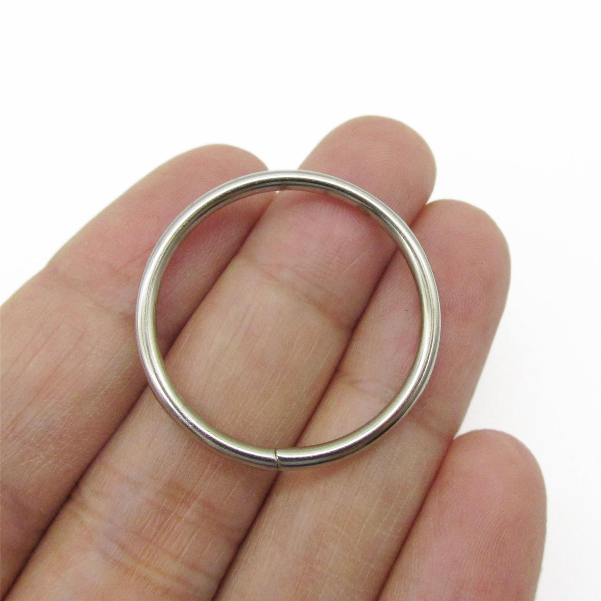 Round Metal Ring - Silver - 30mm - 5240