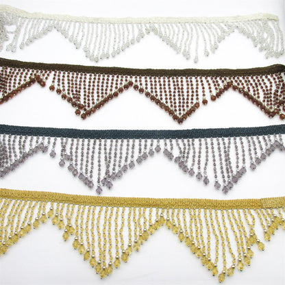 Van Dyke Beaded Fringe - 12cm - by the metre - 7215