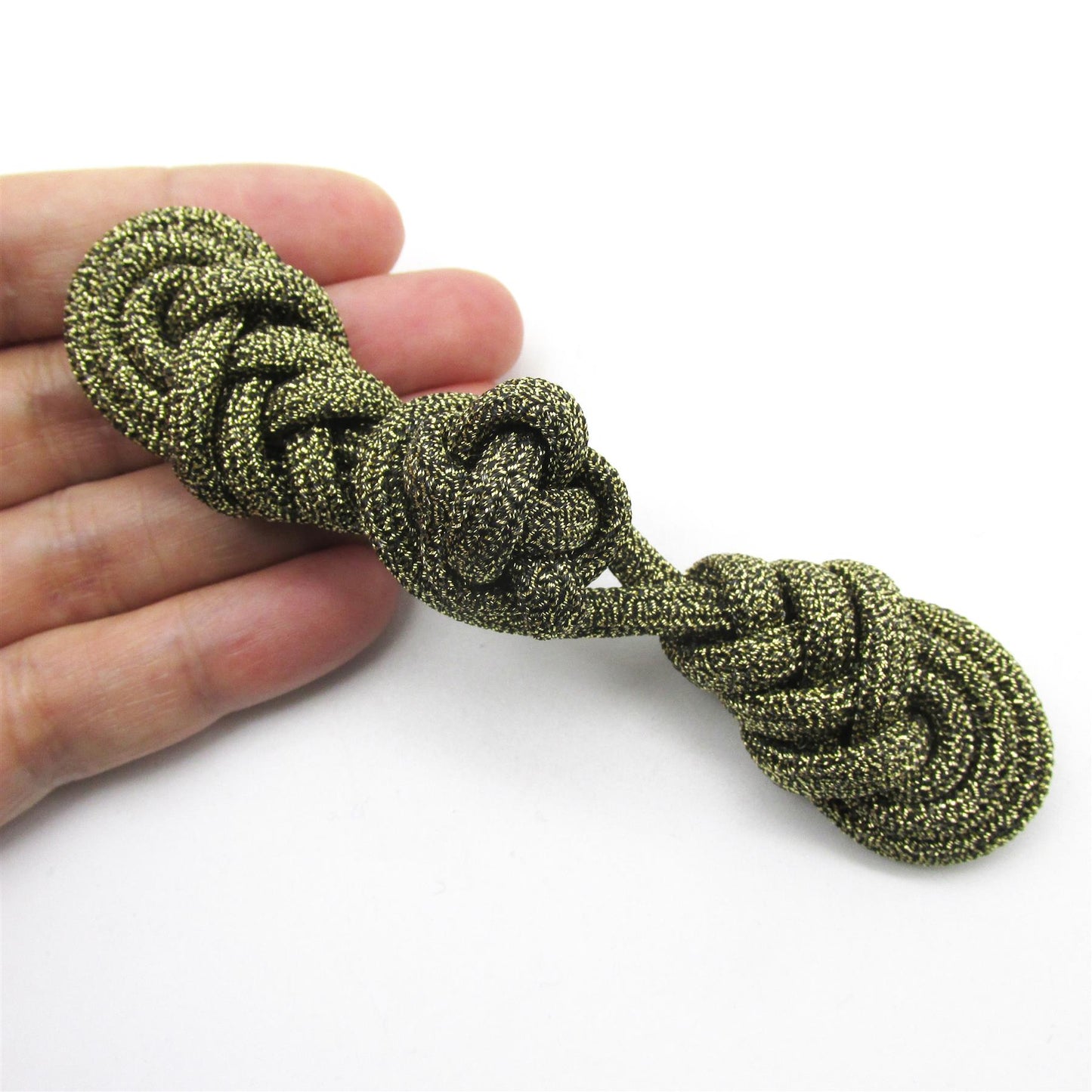 Metallic Frog and Chinese Knot - Old Gold - 12cm - 7363