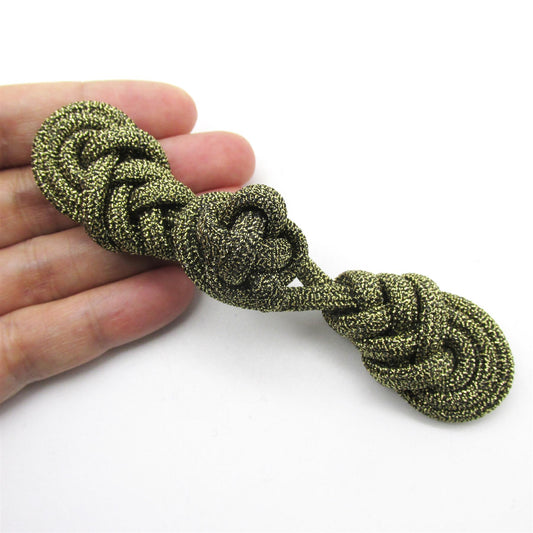 Metallic Frog and Chinese Knot - Old Gold - 12cm - 7363