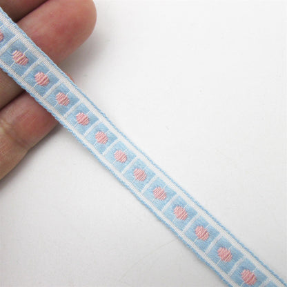 Braid with Contrasting Circle Pattern - by the metre - 4579