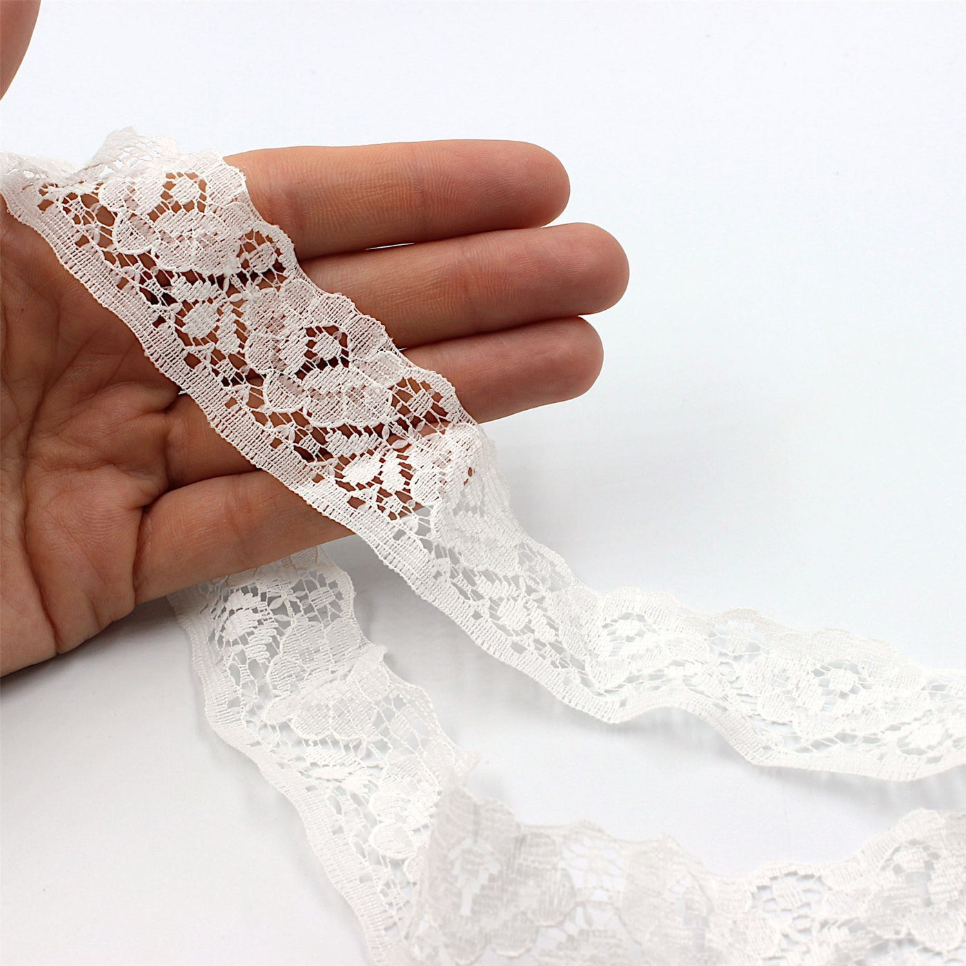 1783 - 30mm White Ribbon slot cotton lace