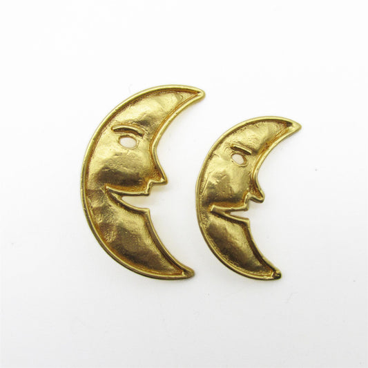Metal Lunar Button with Face - 5290