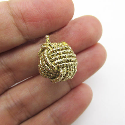 Lurex Chinese Knot Button - 7434