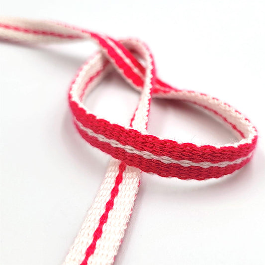Tubular Acrylic Striped Braid - 8mm x1m - 4770