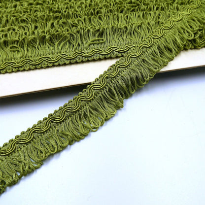 Vintage Gimp Braid With Looped Fringe 32mm x1m - 0865