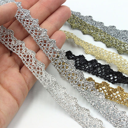 Narrow Metallic Lace 15mm 8421