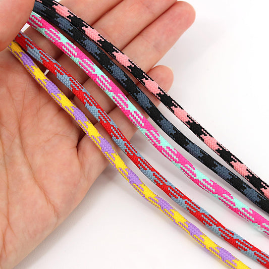 Multi-Colour Dogtooth Woven Lacing Cord - 4.5mm x 5 metres - 5613