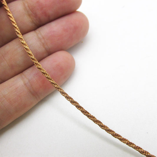 Narrow Metallic Twisted Cord - by the metre - 7577
