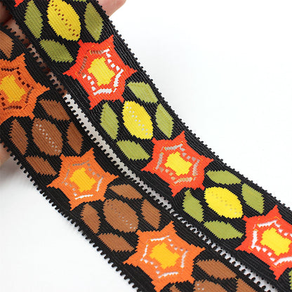 Geometric Flower and Leaf Braid - 35mm - by the metre - 5330