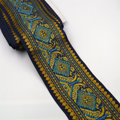 Diamond Embroidered and Sequin Braid - 90mm - by the metre - 8835