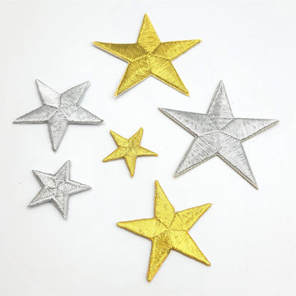 Metallic Iron-On Star Motif - 7680