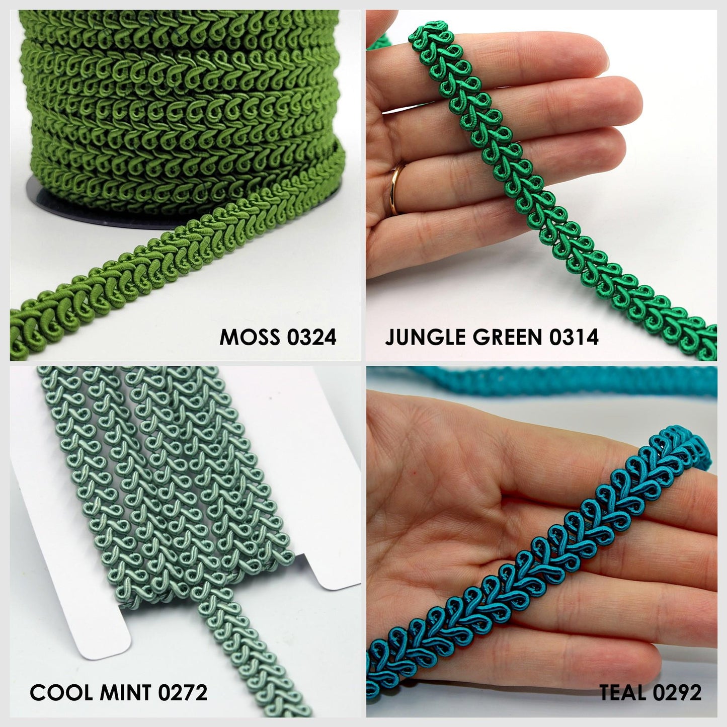 Gimp Braid In Feather Design 12mm 9893