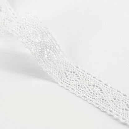 Picot Edge Cotton Lace - White - 20mm x 1m - 5555