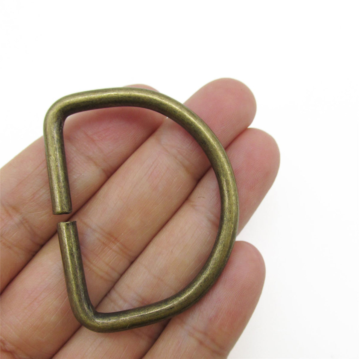 Metal D Ring - Antique Brass - 50mm - 5241