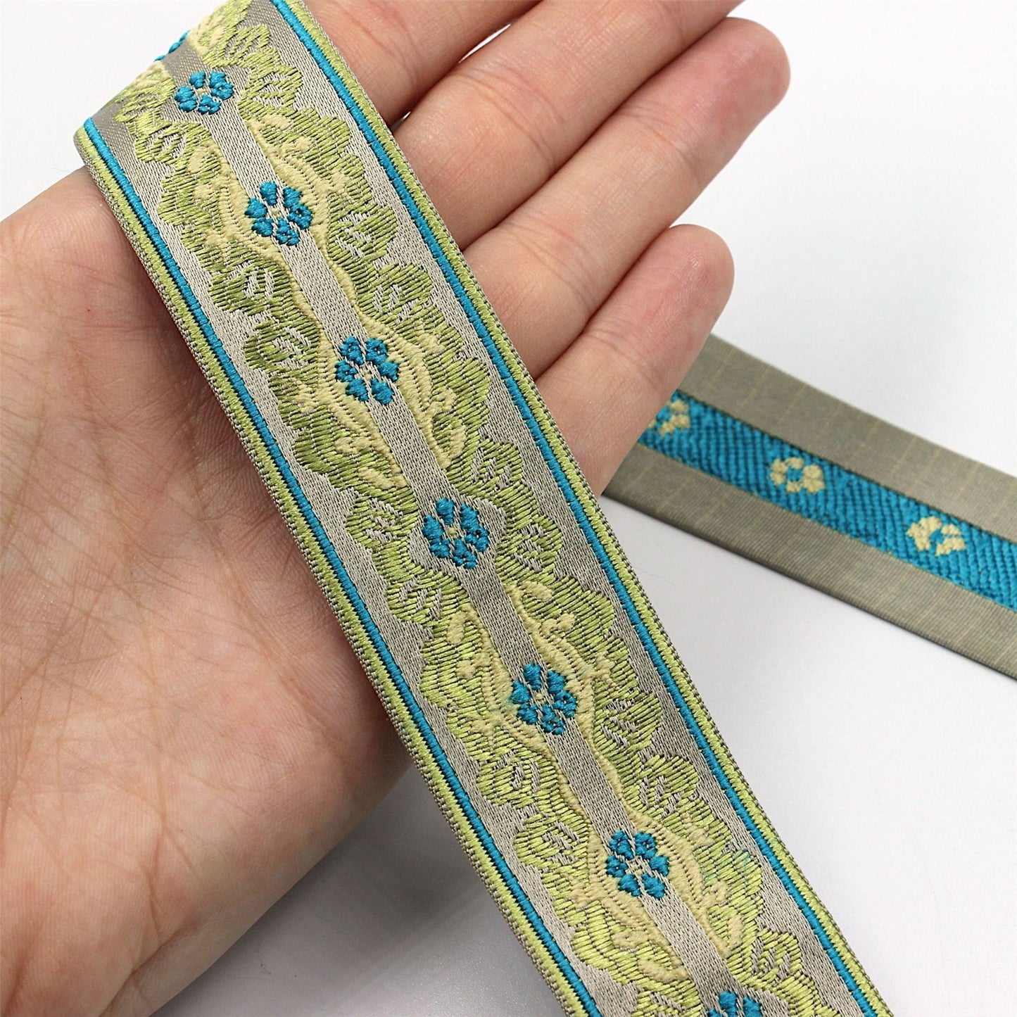 Floral Jacquard Braid - 30mm - by the metre - 5373