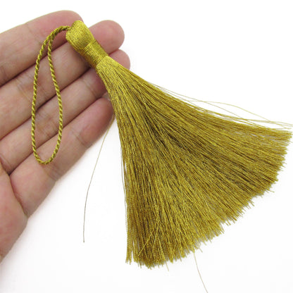 Bound Over Metallic Fringe Tassel 10.5cm 9491