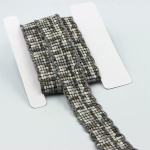 Wool-Effect Woven Braid With Crochet Edge 25mm 6122