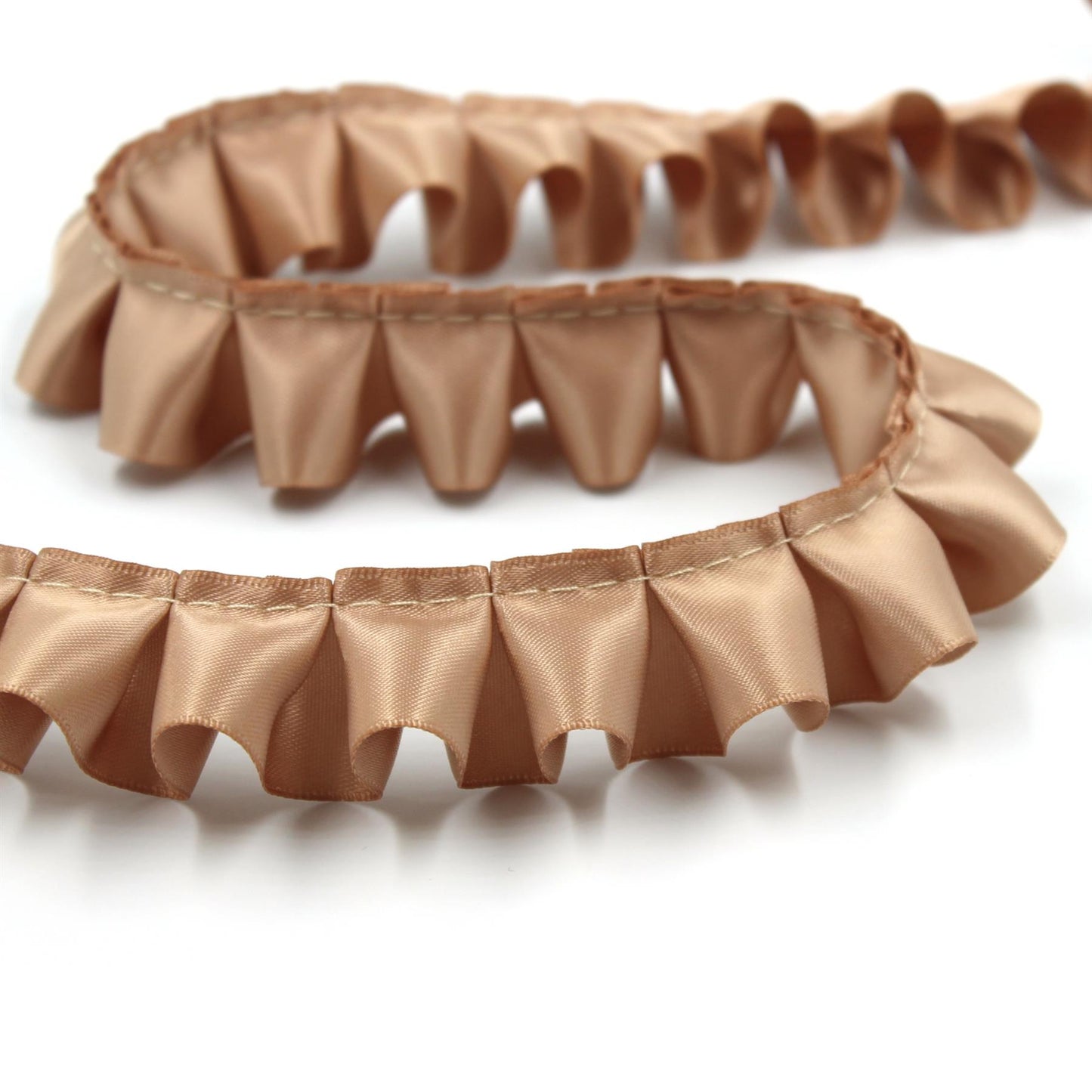 Box Pleated Double Satin Ribbon - 25mm - by the metre - 7232