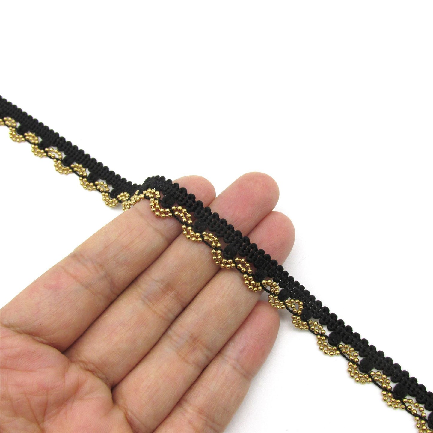 Beaded Wavy Edge Braid 10mm 5342