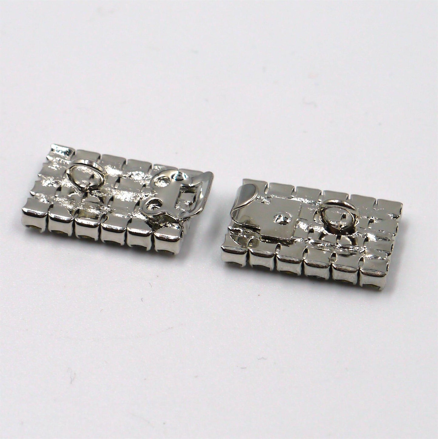 Oblong Diamante Clasp - Clear - 4.5x1cm - 7035