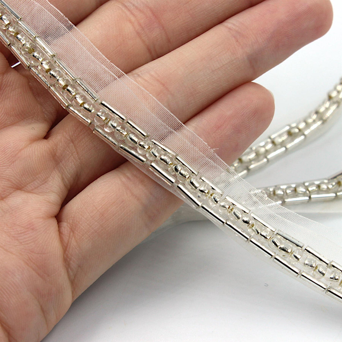 Bugle Beaded Braid - 13mm - by the metre - 7435