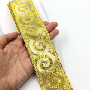 Swirl Design Metallic Braid Gold 9865