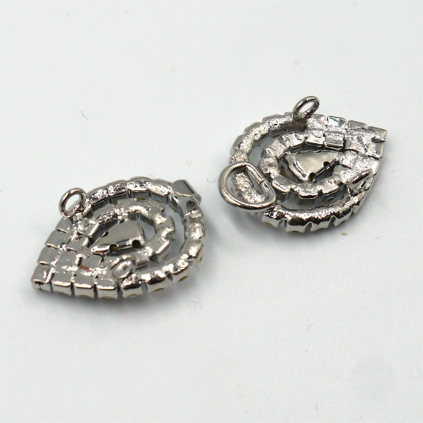 Diamante Teardrop Clasp - Clear - 5.5x2cm - 7033