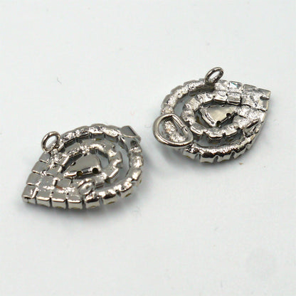 Diamante Teardrop Clasp - Clear - 5.5x2cm - 7033