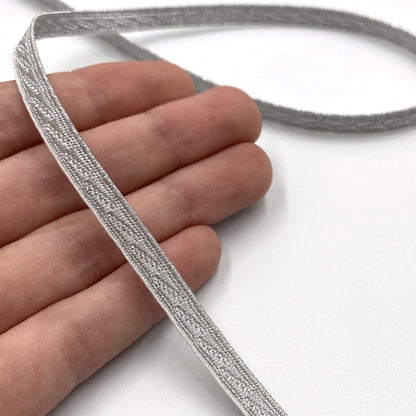 Metallic Braid with Embossed Row Design x 1m - 7548