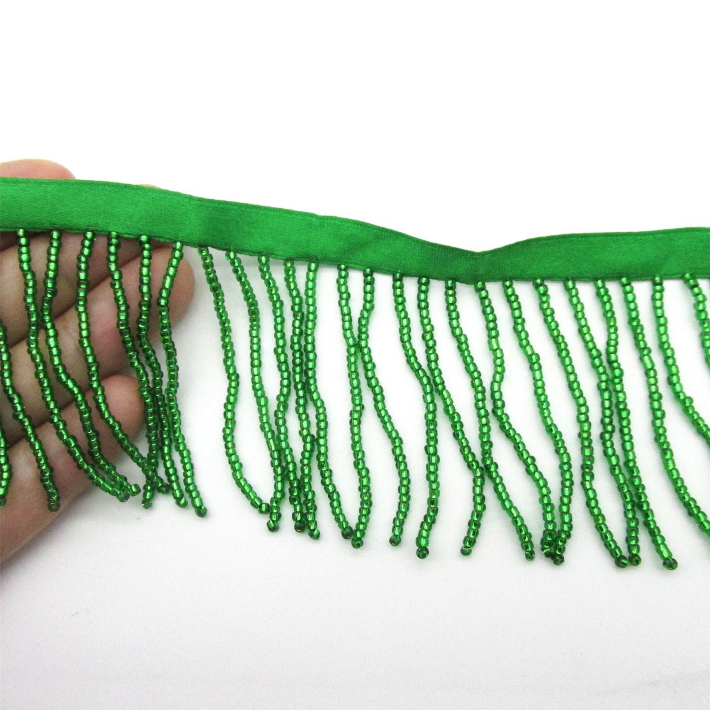 Seed Beaded Fringe - by the metre - 50mm - 7519