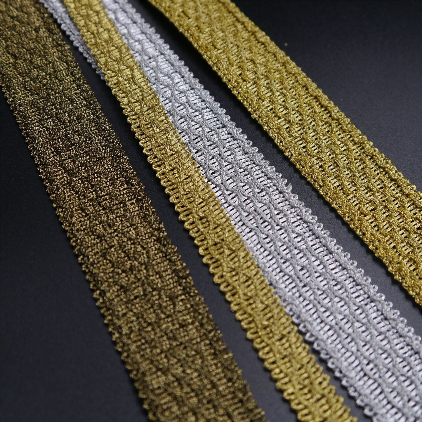 Textured Metallic Braid 6344