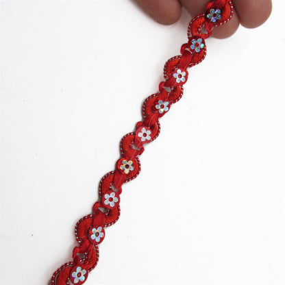 Sequin Flower Wiggle Braid 5009