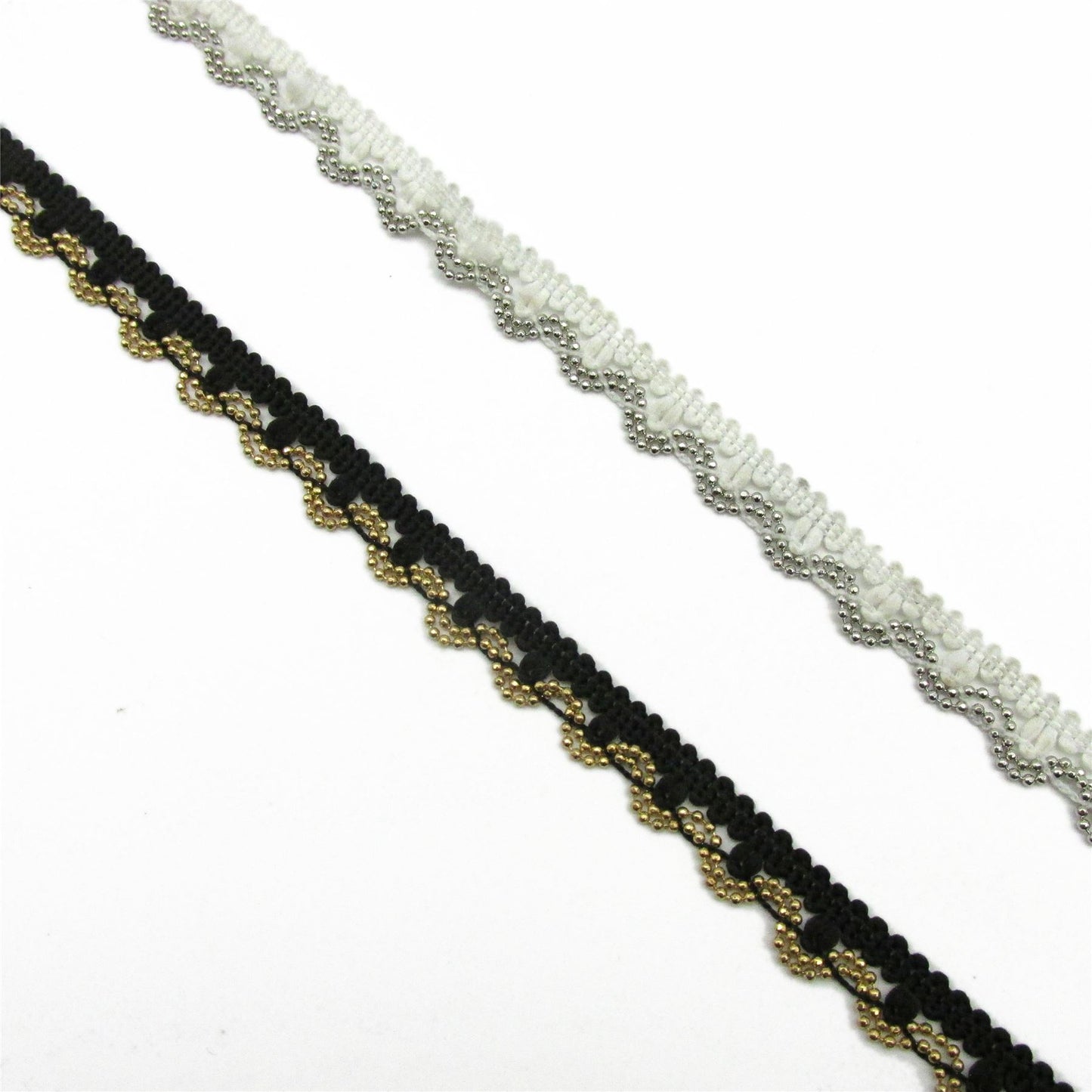 Beaded Wavy Edge Braid 10mm 5342