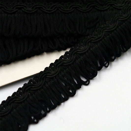 Vintage Gimp Braid with Looped Fringe - 32mm - by the metre - 0865