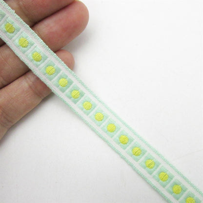 Braid with Contrasting Circle Pattern - by the metre - 4579