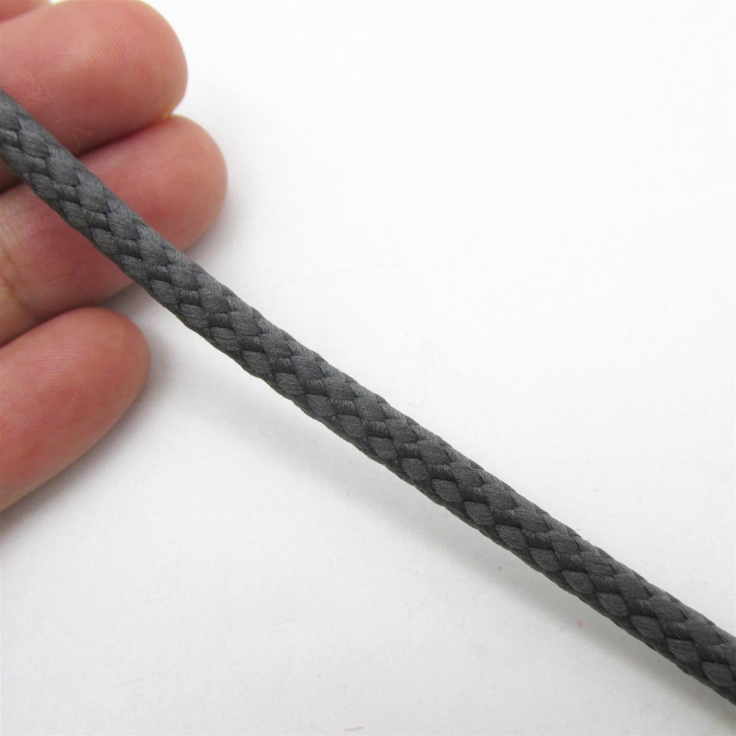 Braided Cord - Grey - 5mm - by the metre - 10000