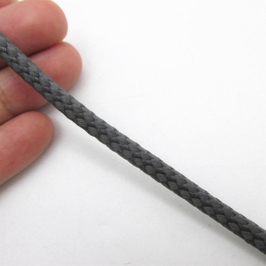 Braided Cord - Grey - 5mm - by the metre - 10000
