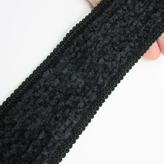 Chenille Braid Black 45mm 6454