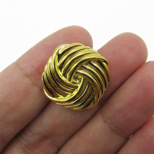 Knot Design Button - Gold - 19mm - 5293