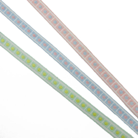 Braid with Contrasting Circle Pattern - by the metre - 4579