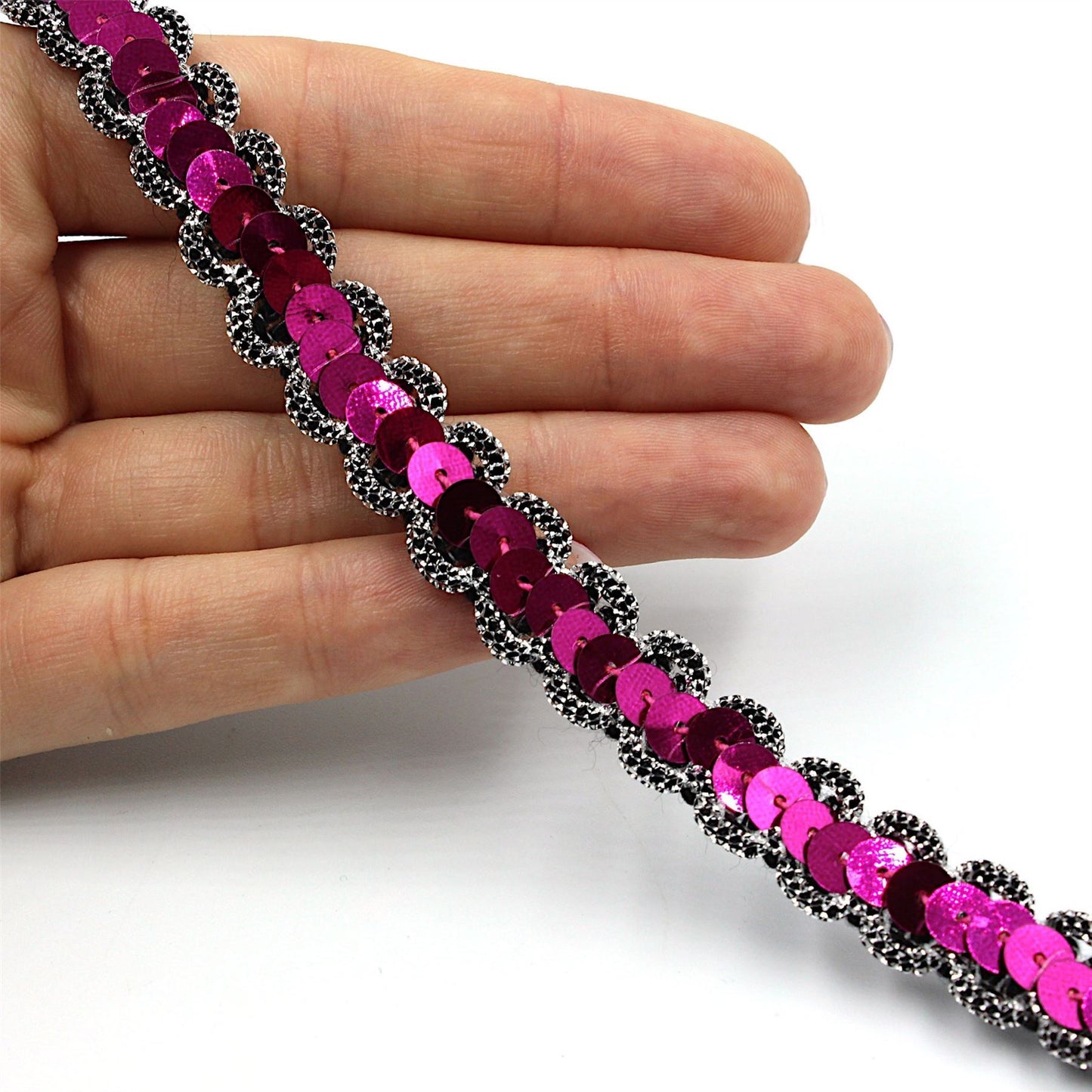 Sequin Braid With Decorative Edge 12mm 7774