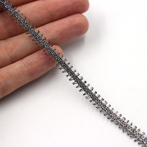 Tiny Metallic Braid With Double Picot Edging 5mm 7576