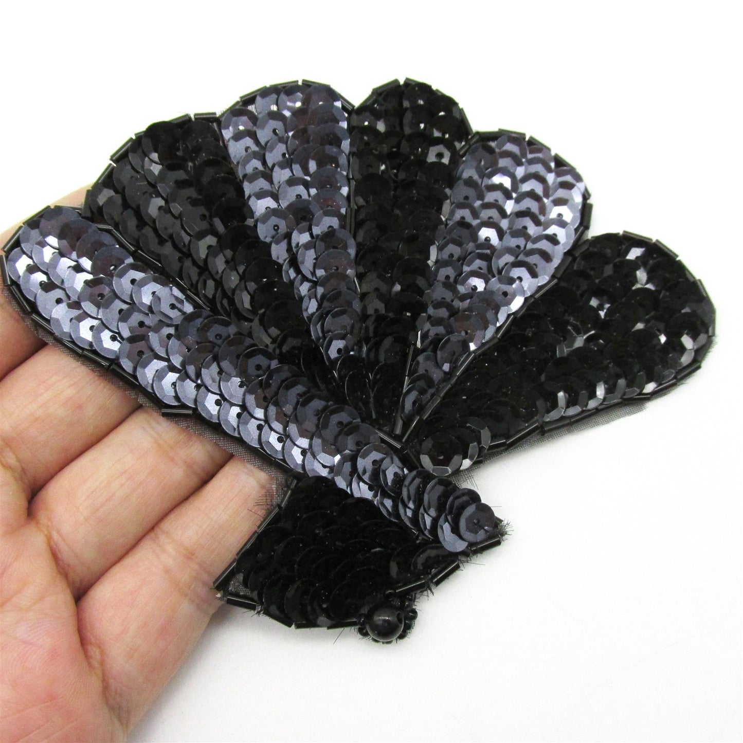 Fan Shape Sequin Motif - 12cm - 9425