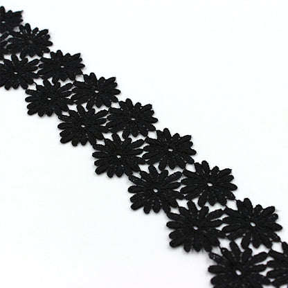 Black 2-Row Daisy Braid Black 50mm 8950