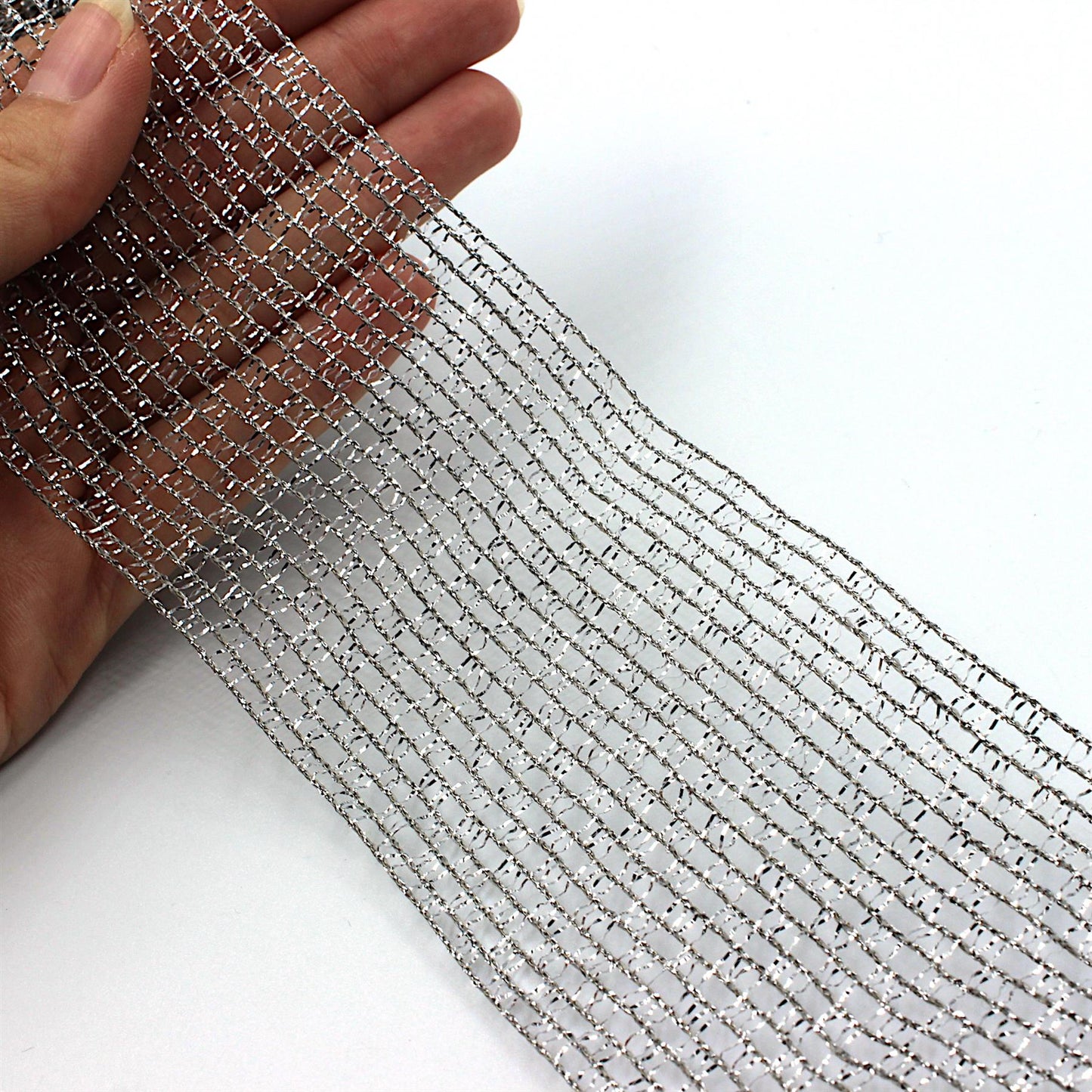 Metallic Wired Lurex Net Braid x 1m - 9510