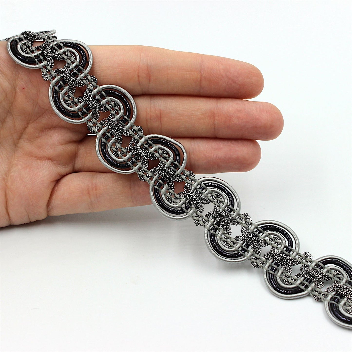 Gimp Snake Braid With Metallic Centre 30mm 8880