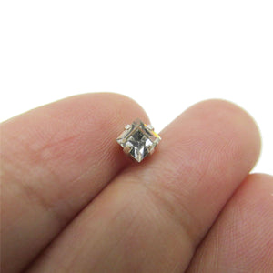 Square Single Diamante Button 4347