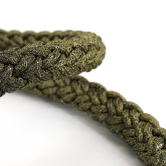 Metallic Plaited Rope - Old Gold - 24mm - by the metre - 8307